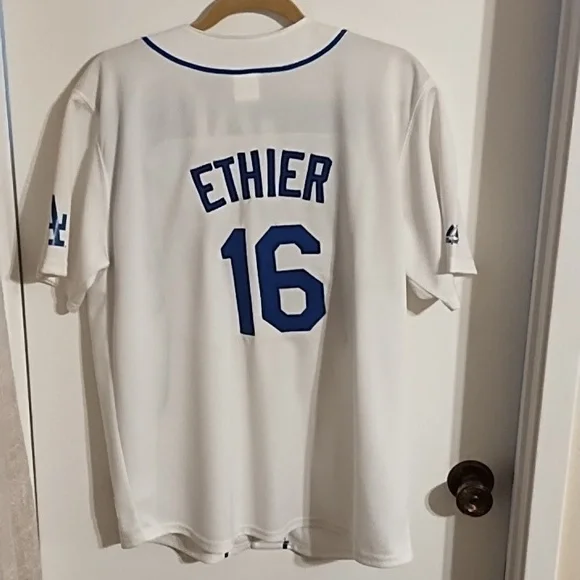 Majestic Ethier Jersey original signed by Lasorda